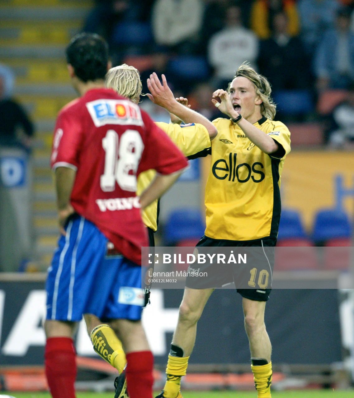   Målskytten Lasse Nilsson, Elfsborg jubel