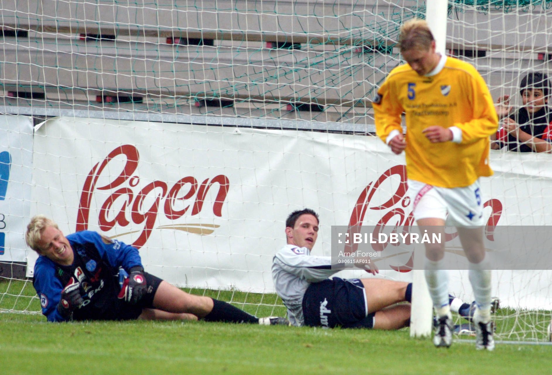 Fotboll. Superettan. IFK Malmö - Falkenberg FF. Falkenberg däckat