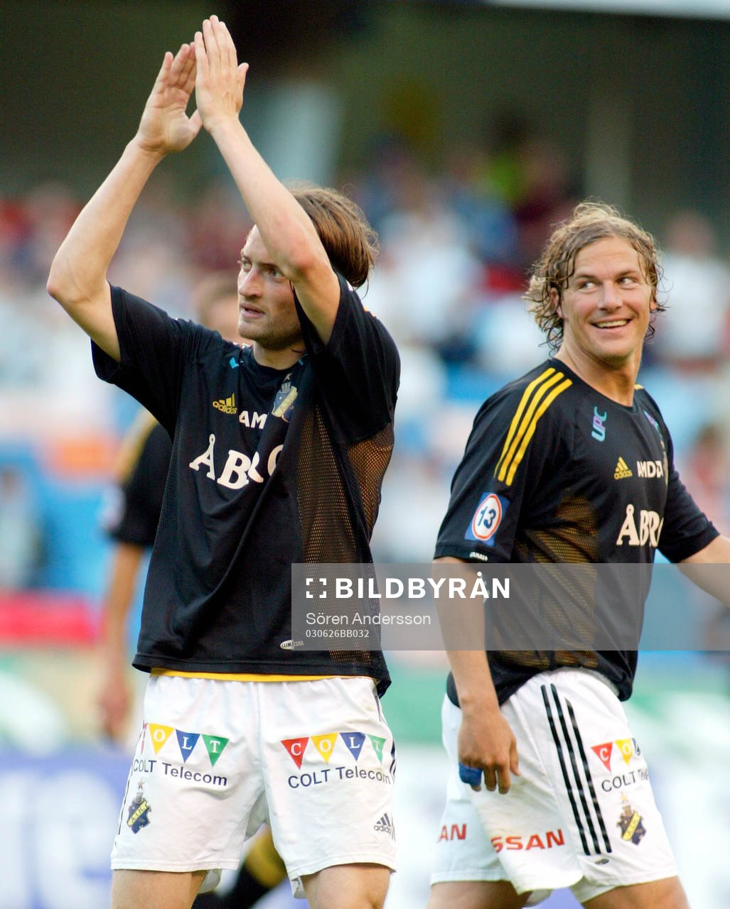 Mats Rubarth och Daniel Hoch, AIK, jubel