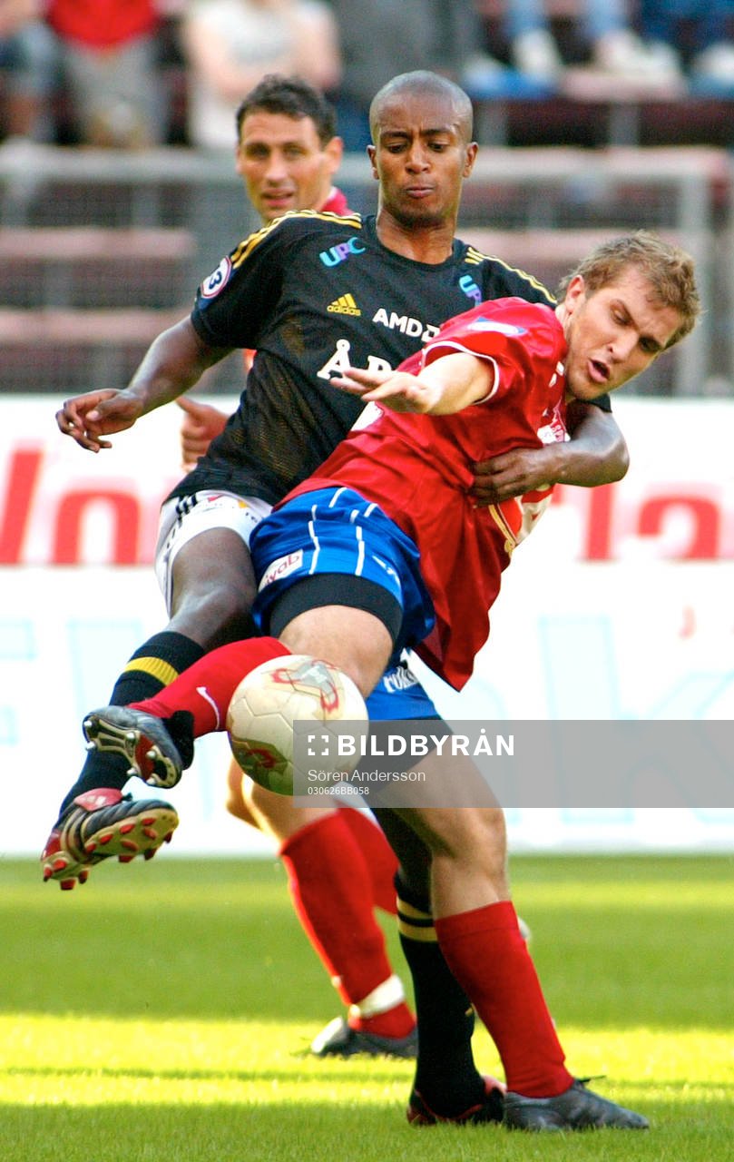 Benjamin Kibebe, AIK och Johan Svensson, Öster