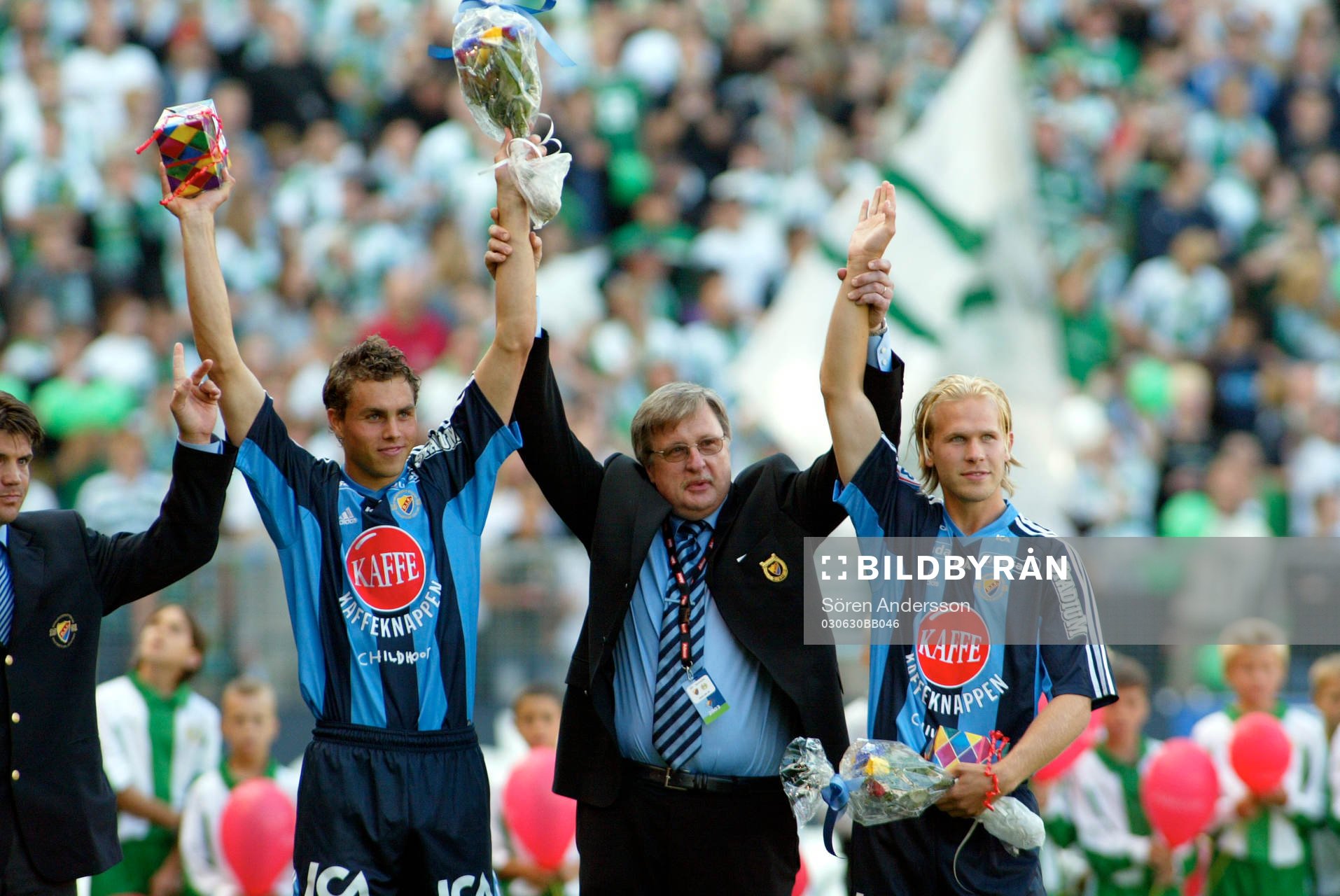 Johan Elmander och Mikael Dorsin, Djurgården avtackas