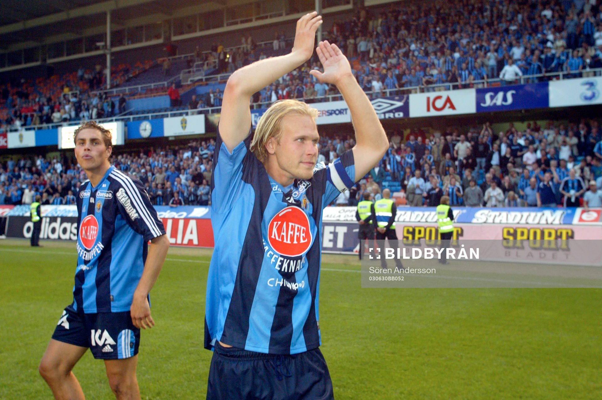 Johan Elmander och Mikael Dorsin, Djurgården tackar för
