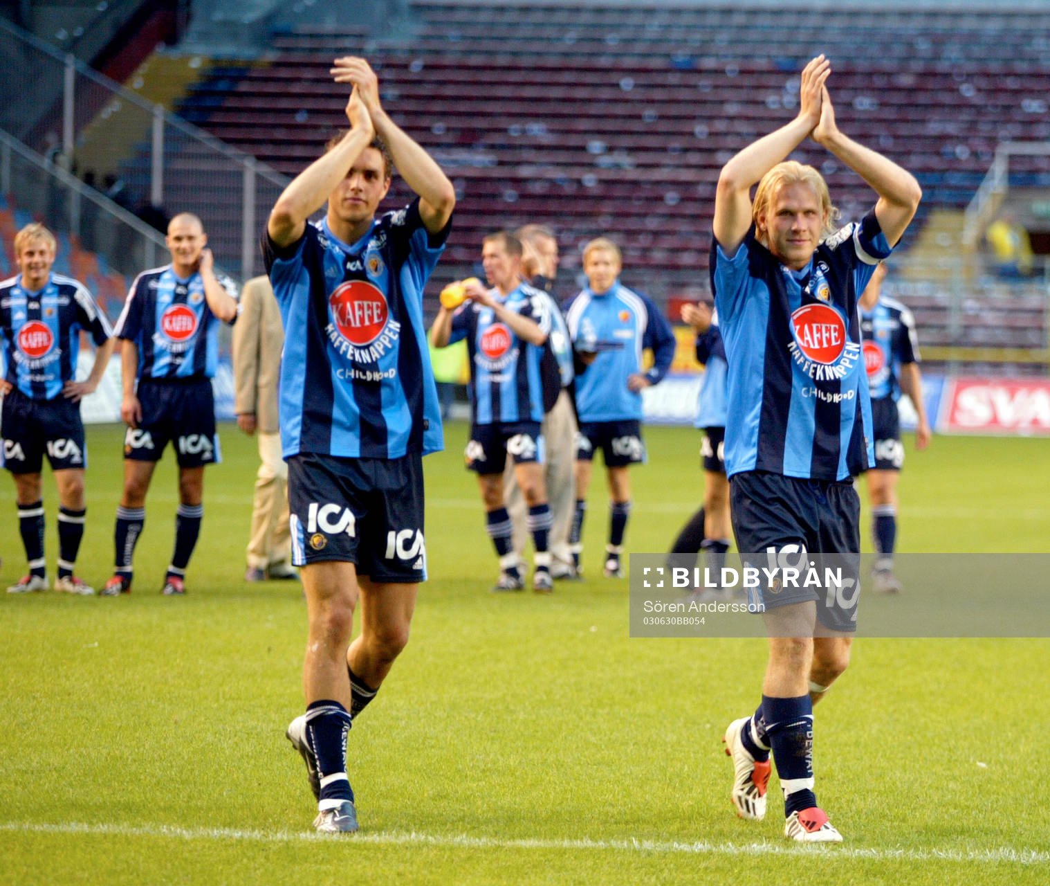 Johan Elmander och Mikael Dorsin, Djurgården tackar för