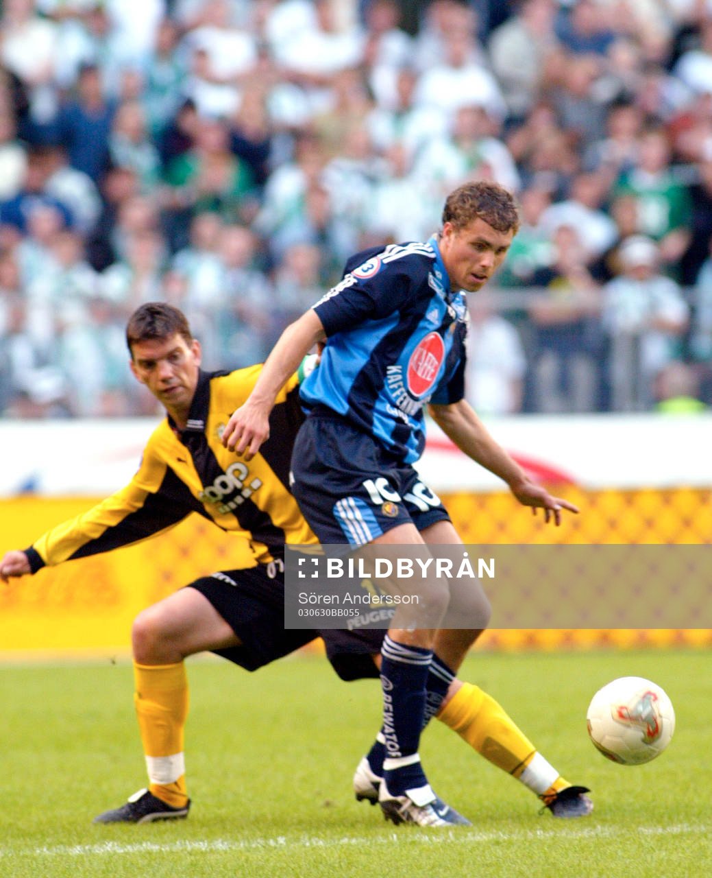  Johan Elmander, Djurgården och Johan Andersson, Hammarby.
