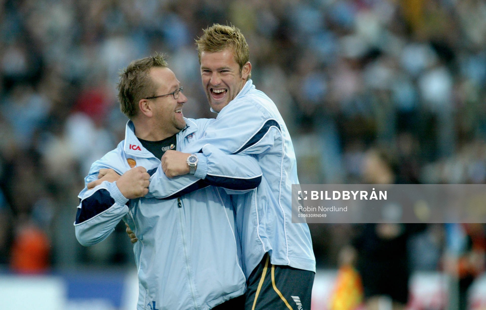 Anders Lindberg, materialförvaltare, Malmö FF. Jubel