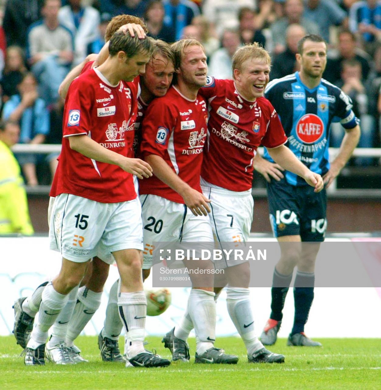 Örgryte, jubel och Markus Karlsson, Djurgården depp