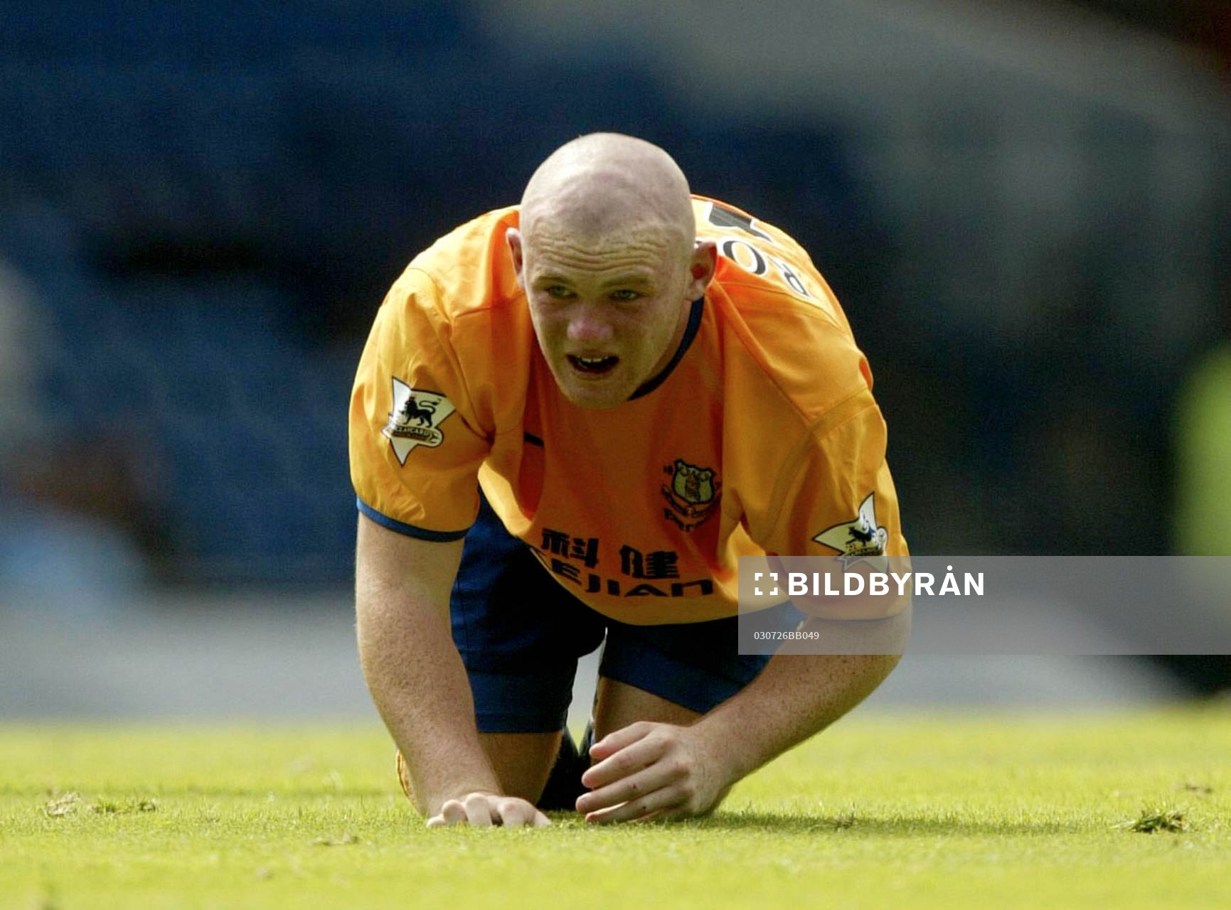Wayne Rooney, Everton. Skada