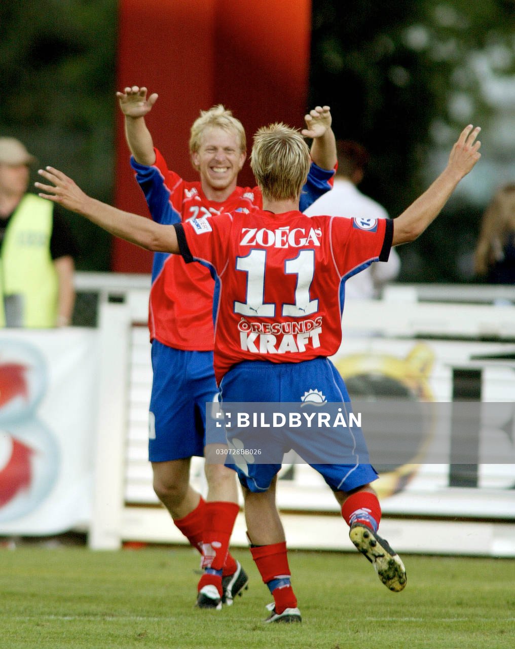 Gustaf Andersson och Andreas Dahl, Helsingborg. Jubel,