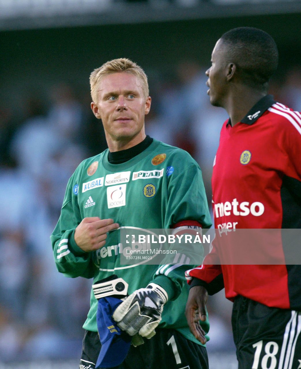 Fredrik Sundfors, målvakt och Bala Ahmed Garba, Sundsvall