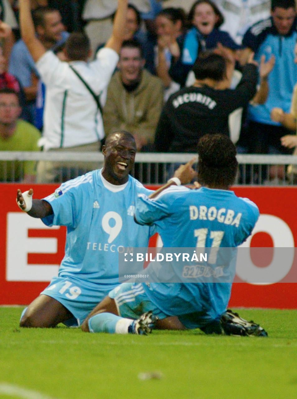  Drogba och Bakayoko, Marseille. Jubel, glädje.
