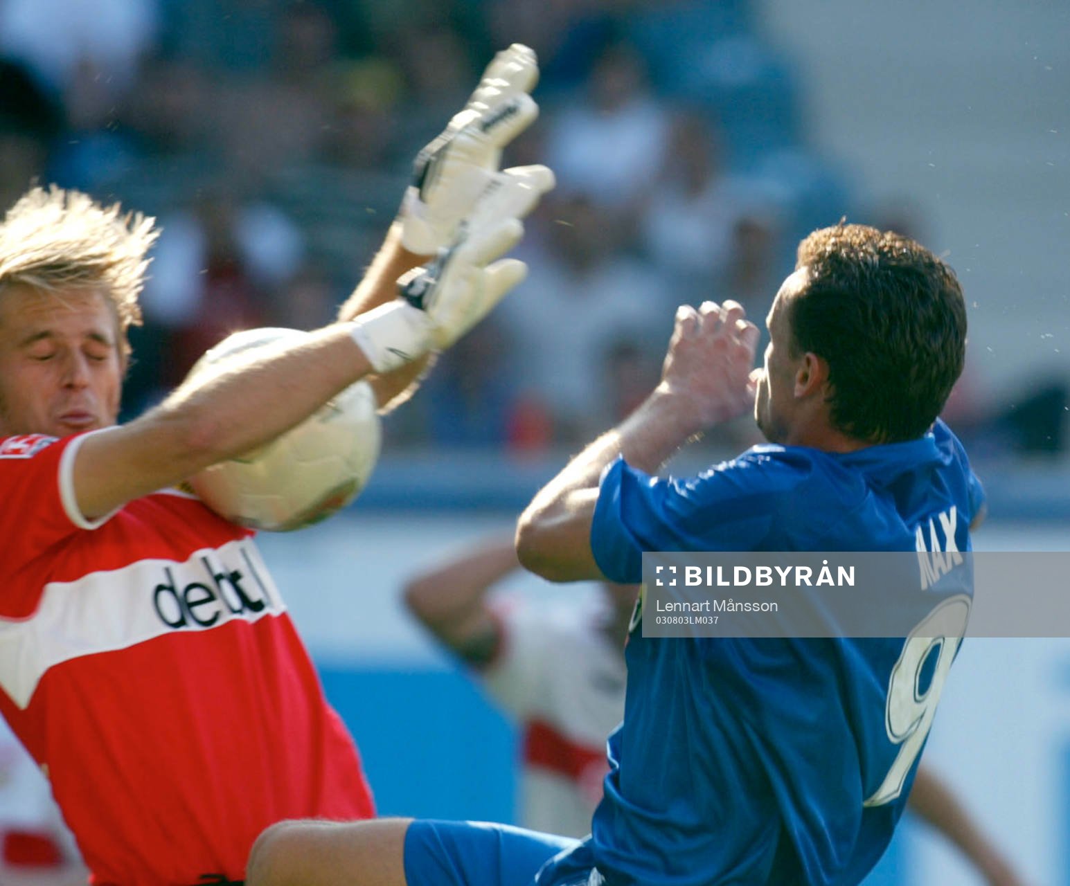 Timo Hildebrand, målvakt Stuttgart och Martin Max, Rostock
