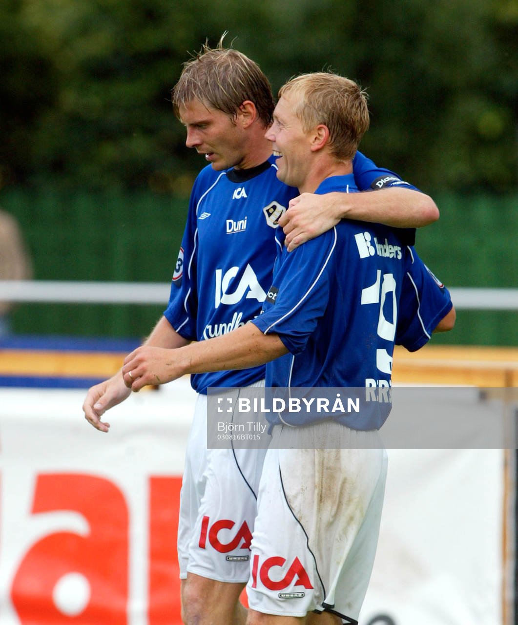 Halmstads två tvåmålskyttar Olle Kullinger och Robert