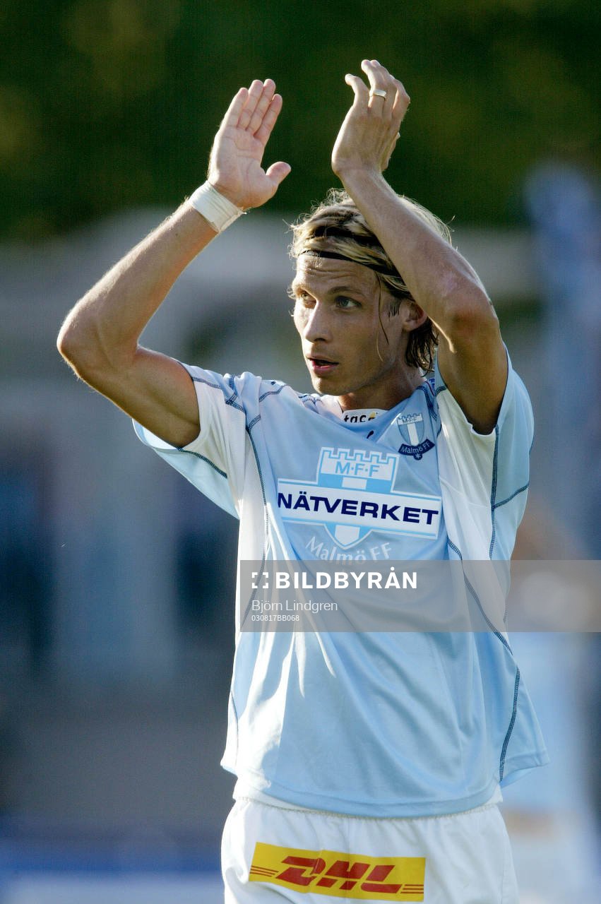 Tobias Grahn, Malmö FF, tackar publiken