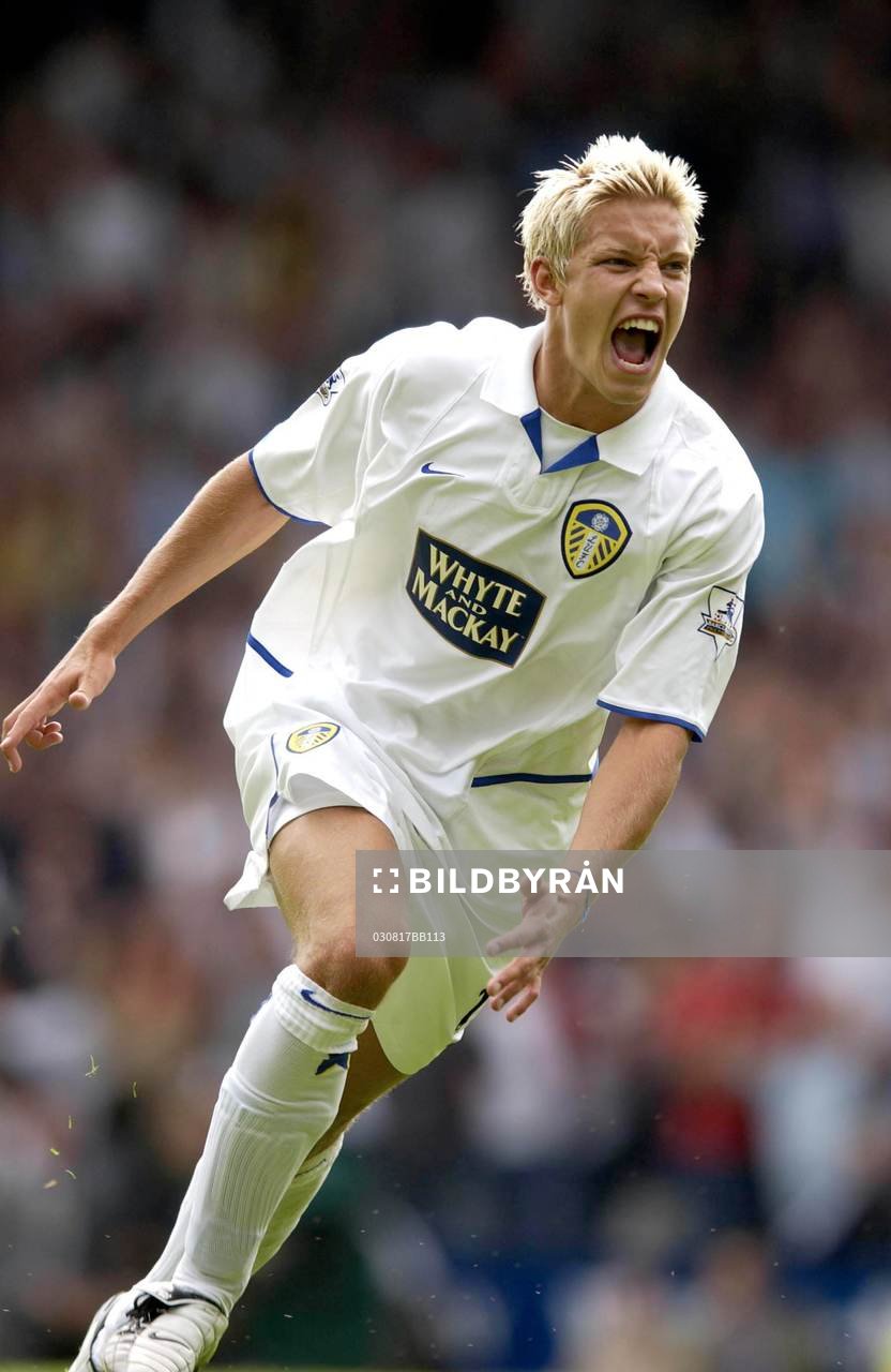  Alan Smith, Leeds, jubel.
