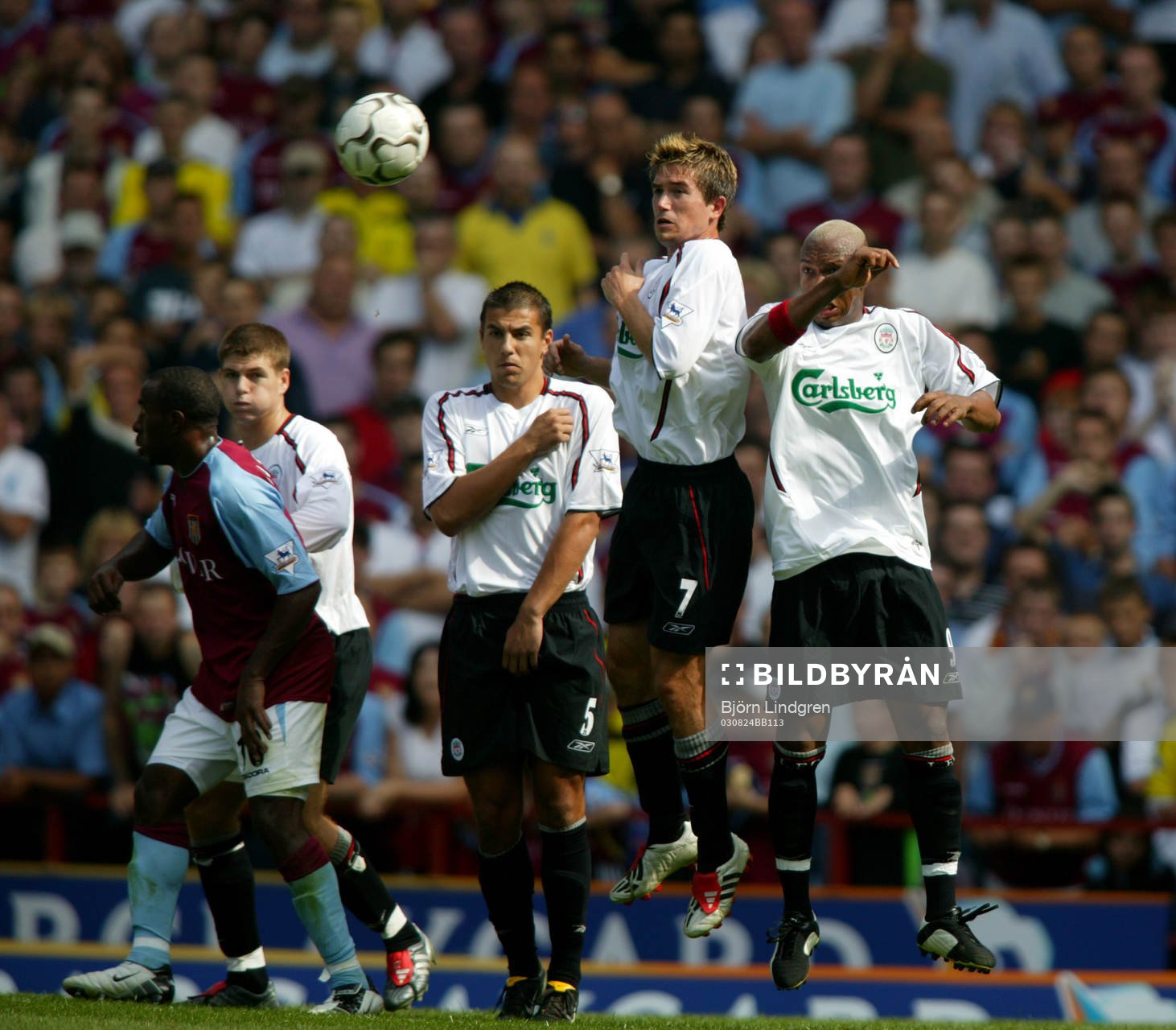  Steven Gerrard, Milan Barros, Harry Kewell och El-Hadji Diouf, Liverpool