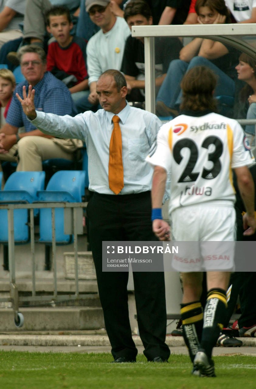 Mats Rubarth, AIK vandrar av planen - utvisad - Richard