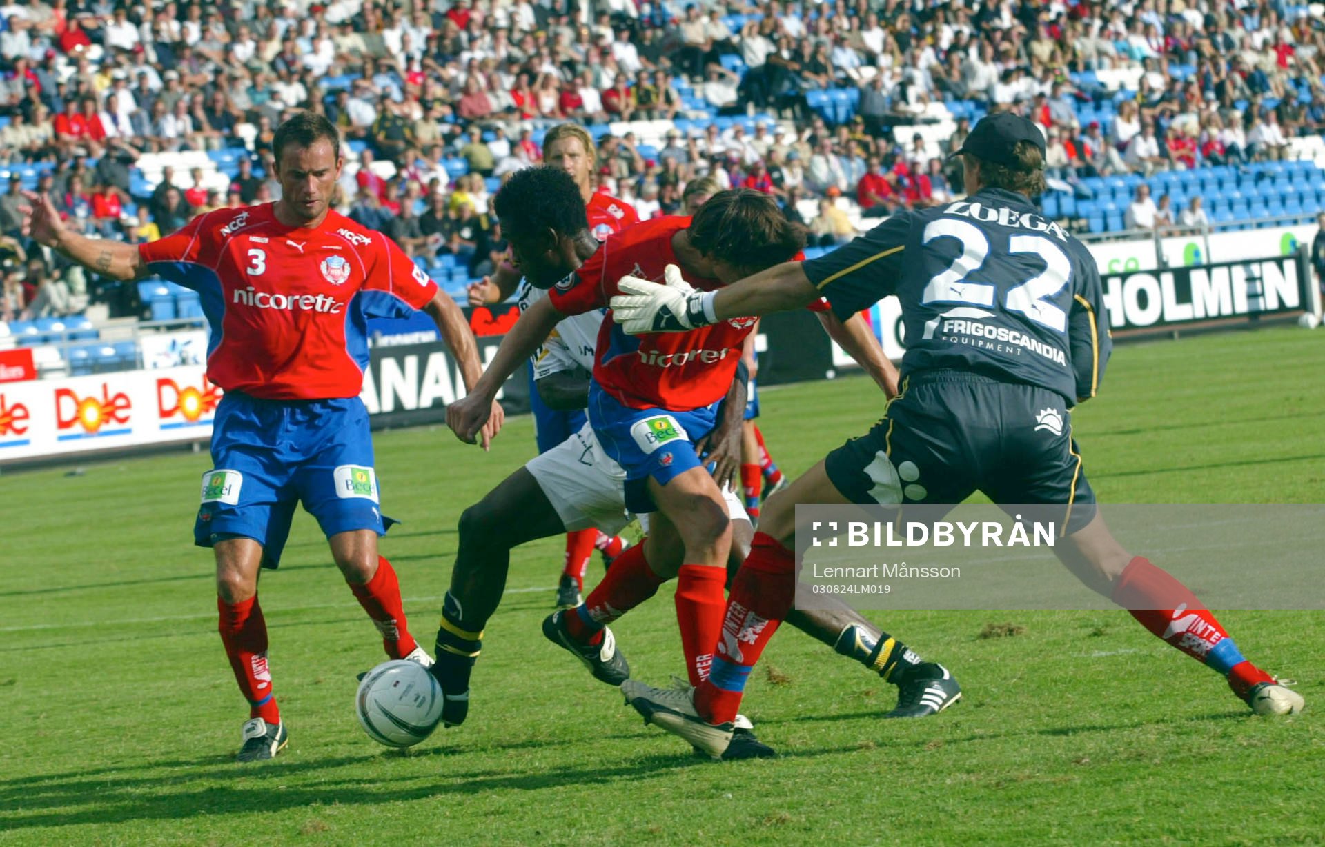 Derek Boateng, AIK möter tre HIF-are, Kenneth Rasmusen,