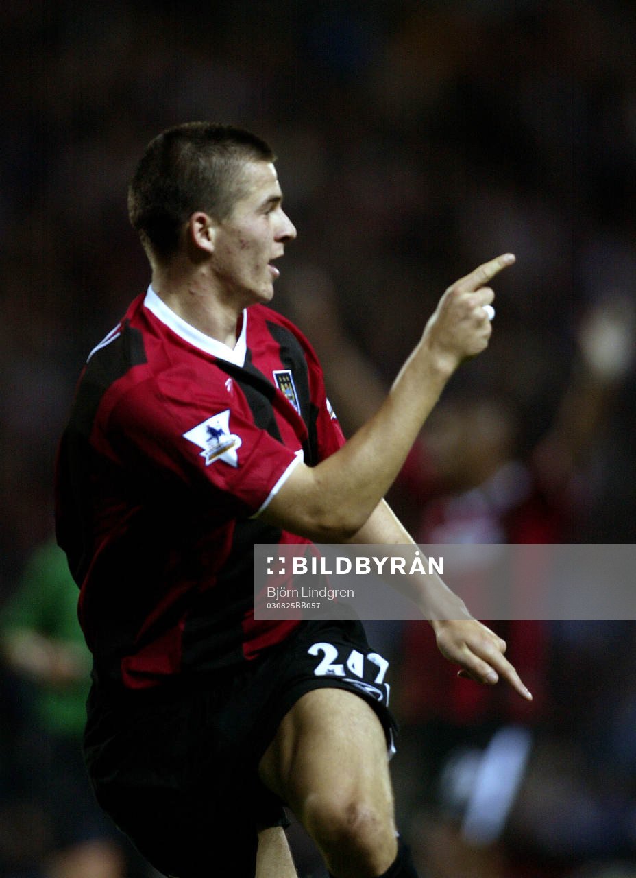 Fotboll, Engelsk, Premier League, Premiership, Joey Barton,  Manchester City, Jubel