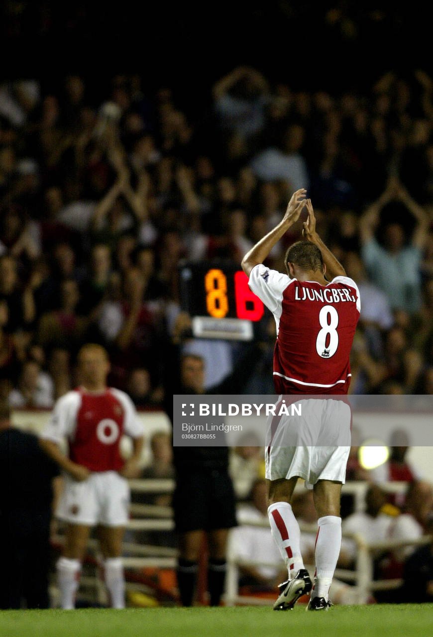 Fredrik Ljungberg, Arsenal blir utbytt