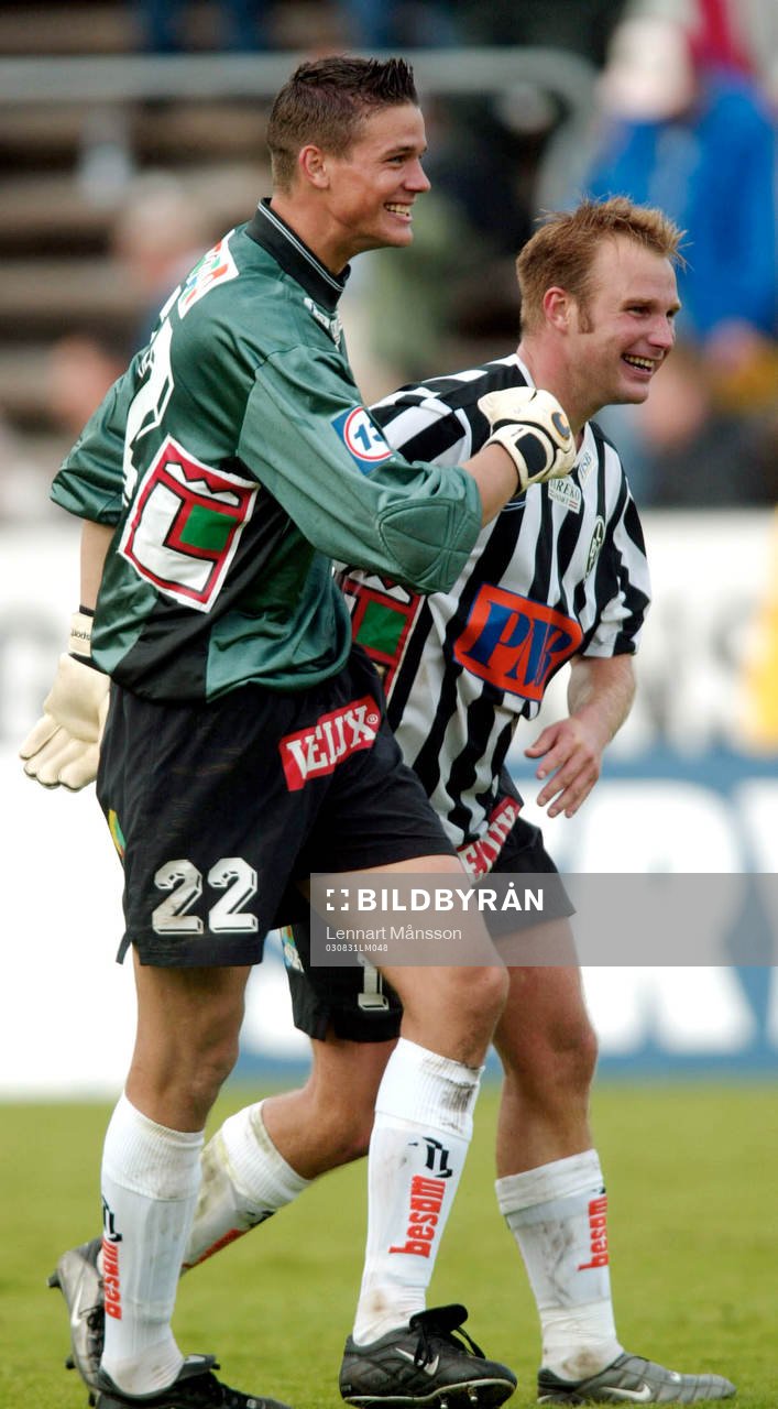 Jonas Sandqvist, målvakt och Anders Friberg