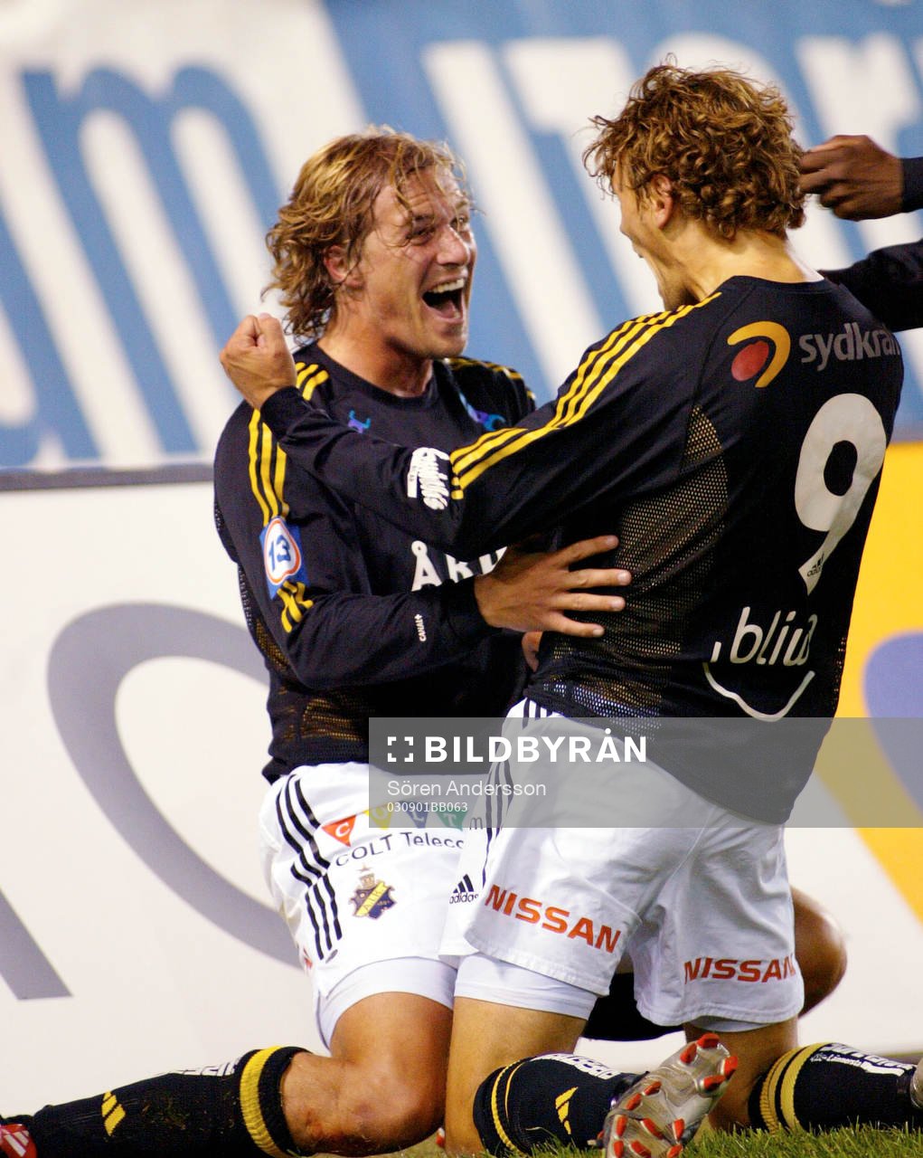 Daniel Hoch och Daniel Tjernström, AIK, jubel