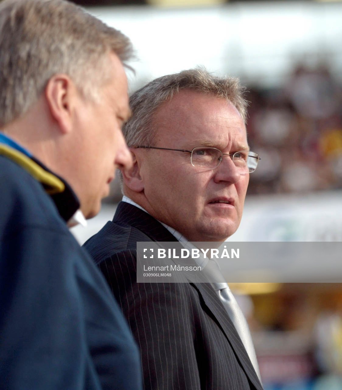 Jonas Nystedt, presschef, och Tommy Söderberg,