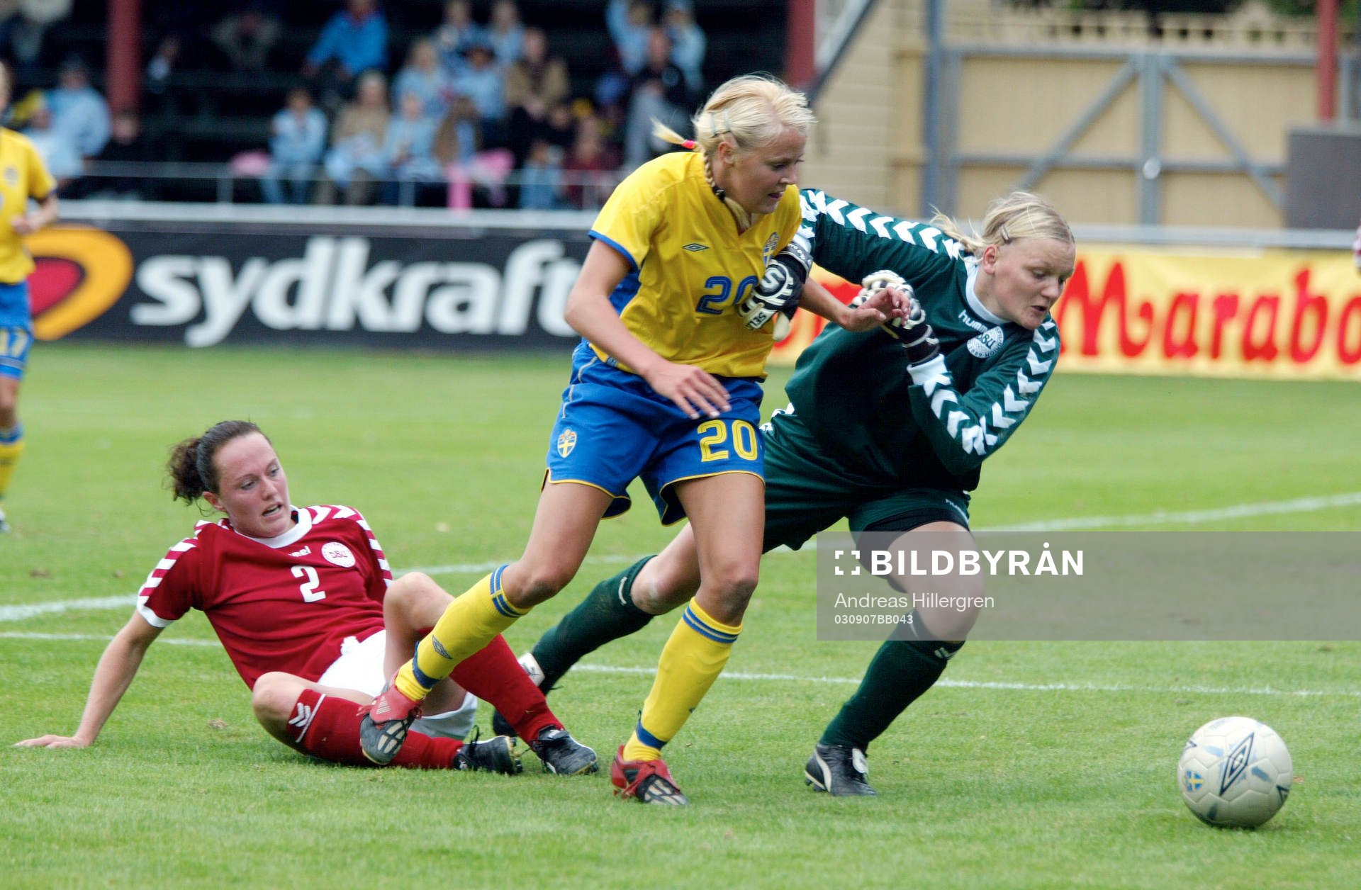 Josefine Öqvist, Sverige och Heidi Johansen, målvakt,