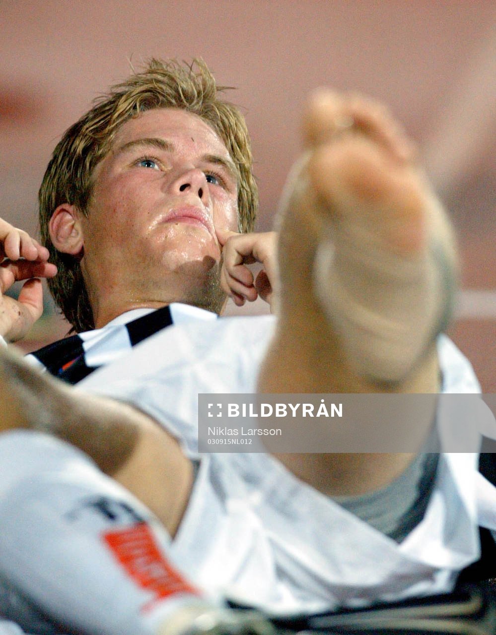 Johan Andersson, Landskrona skadad. Skada