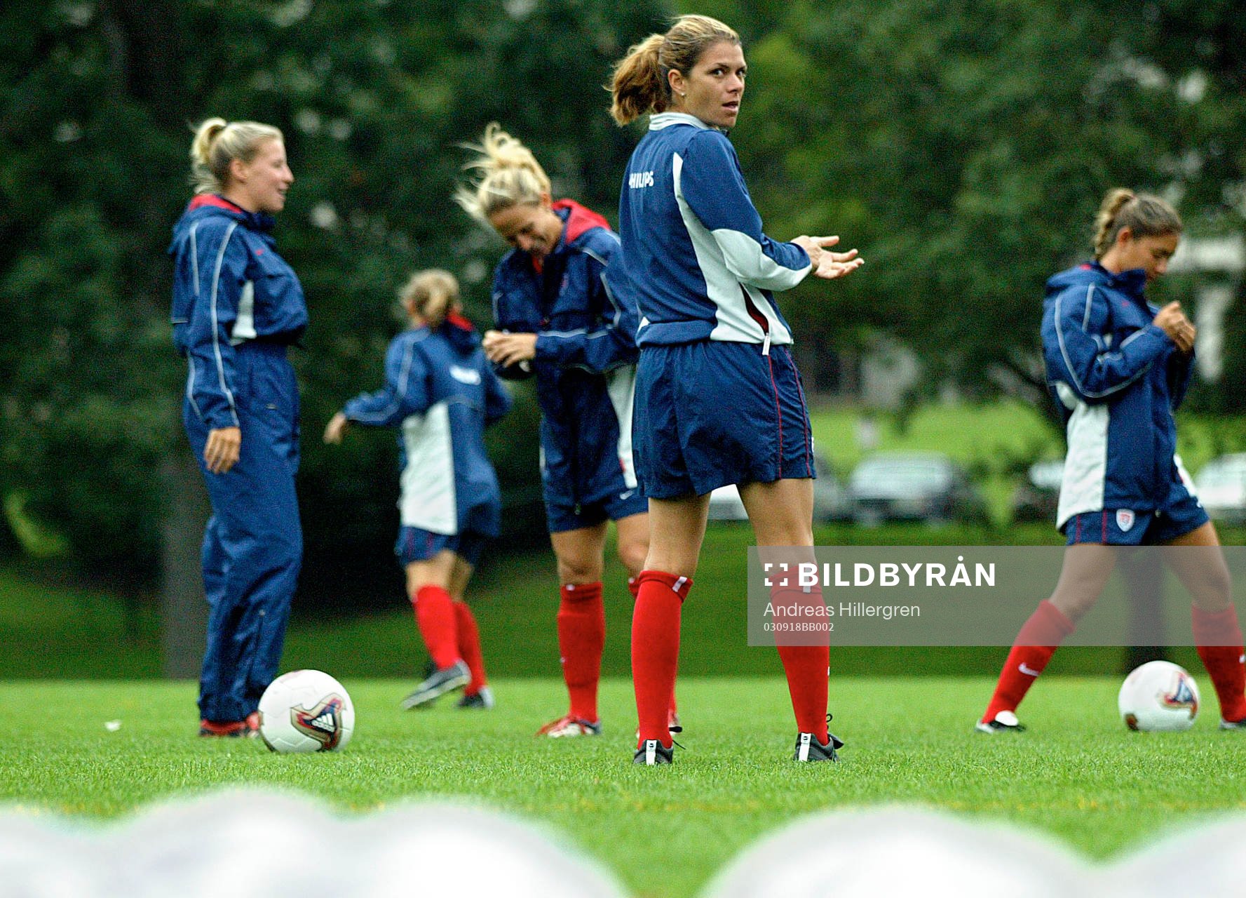 Fotboll, VM, Dam, Träning USA: Mia Hamm