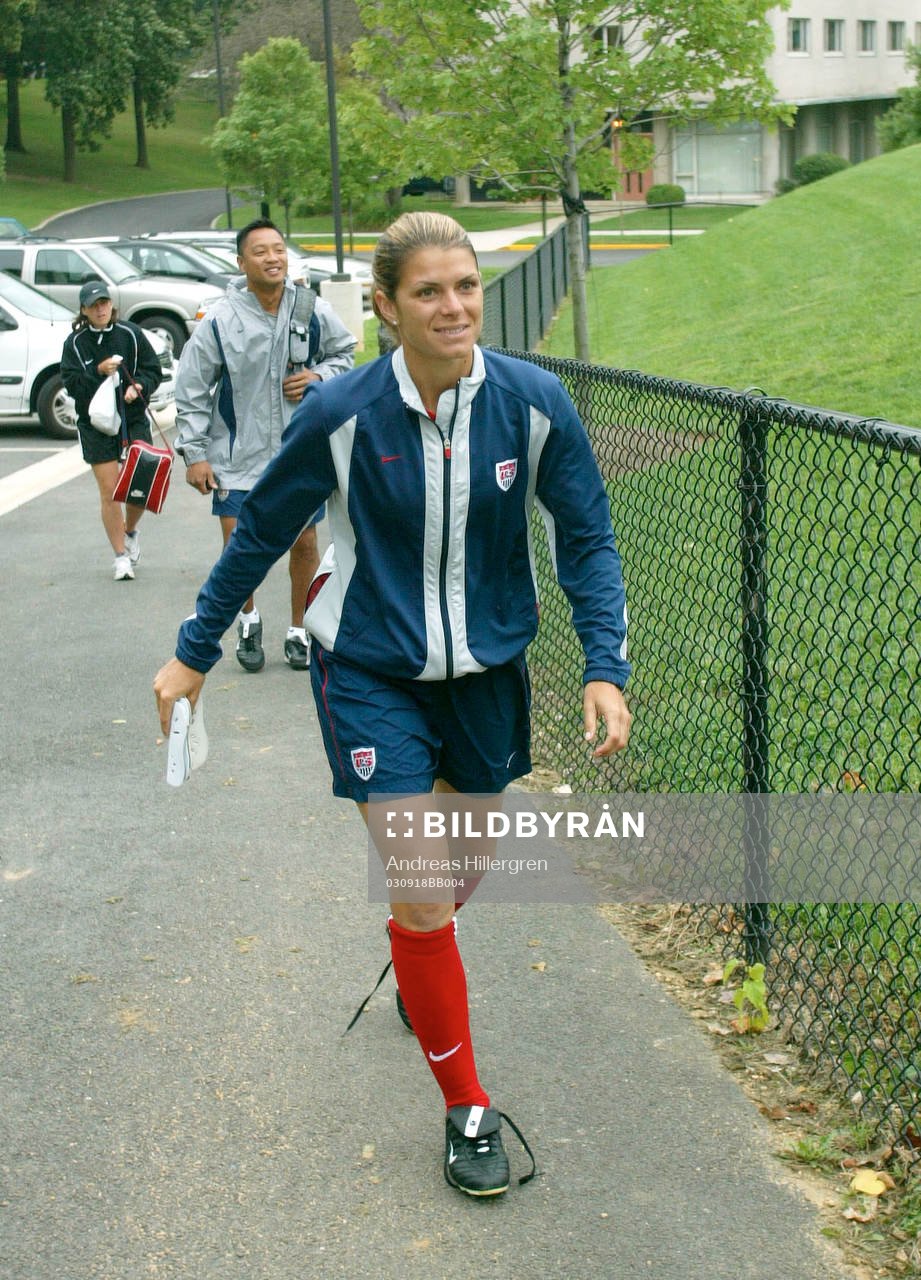 Fotboll, VM, Dam, Träning USA: Mia Hamm