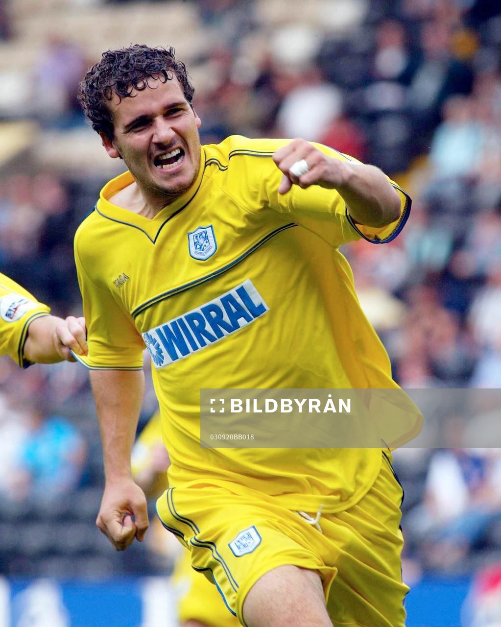  Simon Haworth, Tranmere, jubel.
