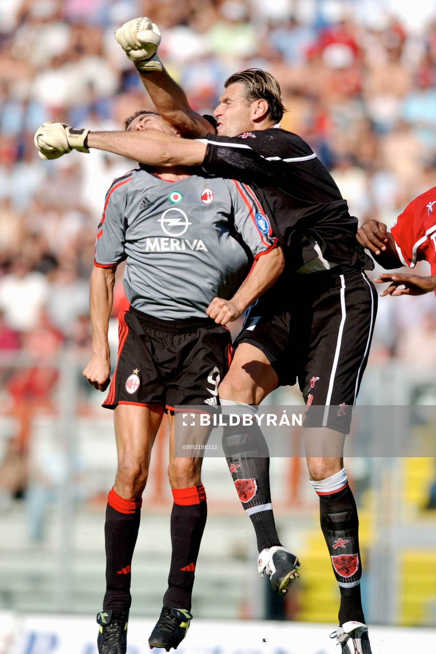 Inzaghi och Kalac, målvakt