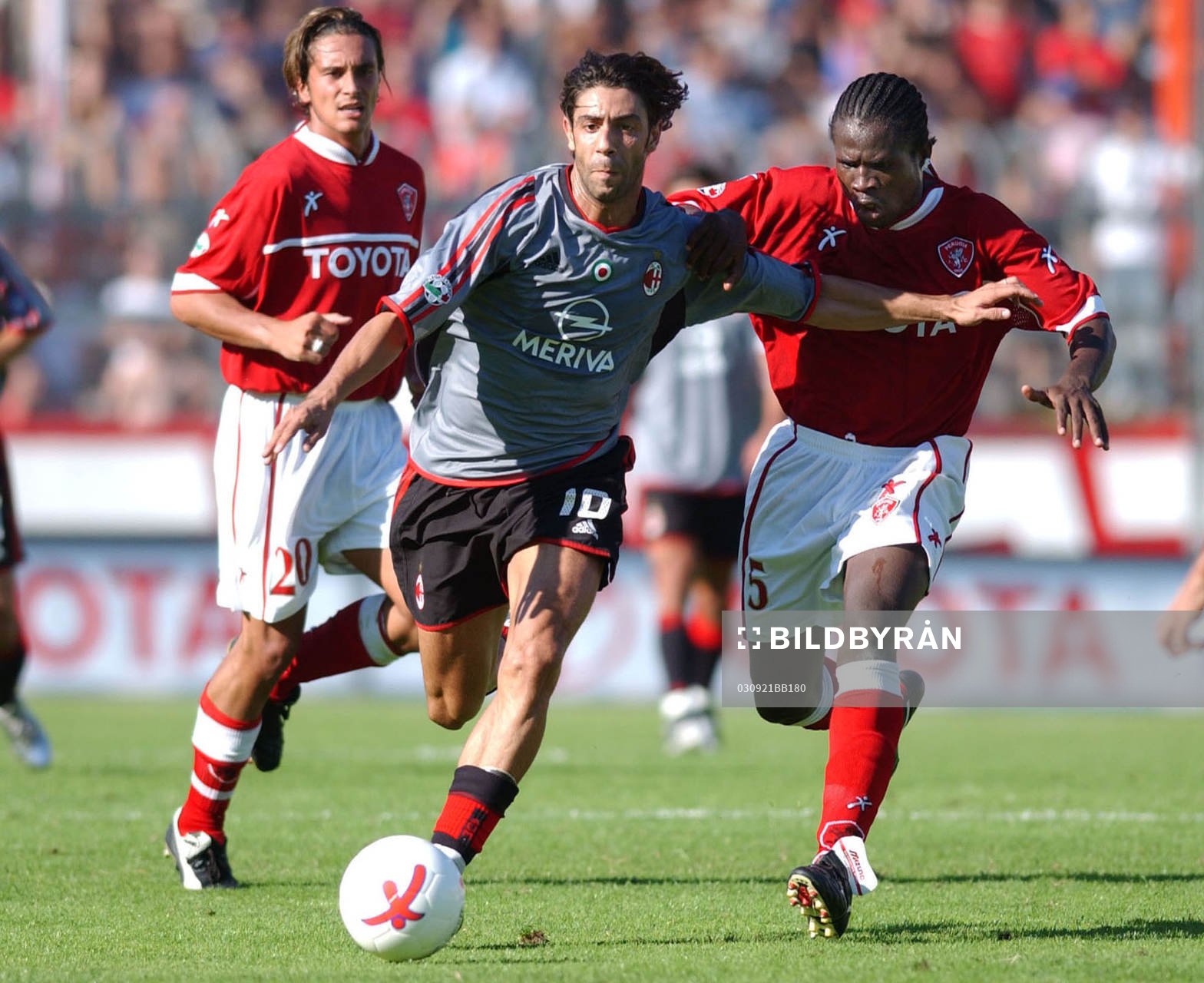  Rui Costa, Milan och Obodo, Perugia