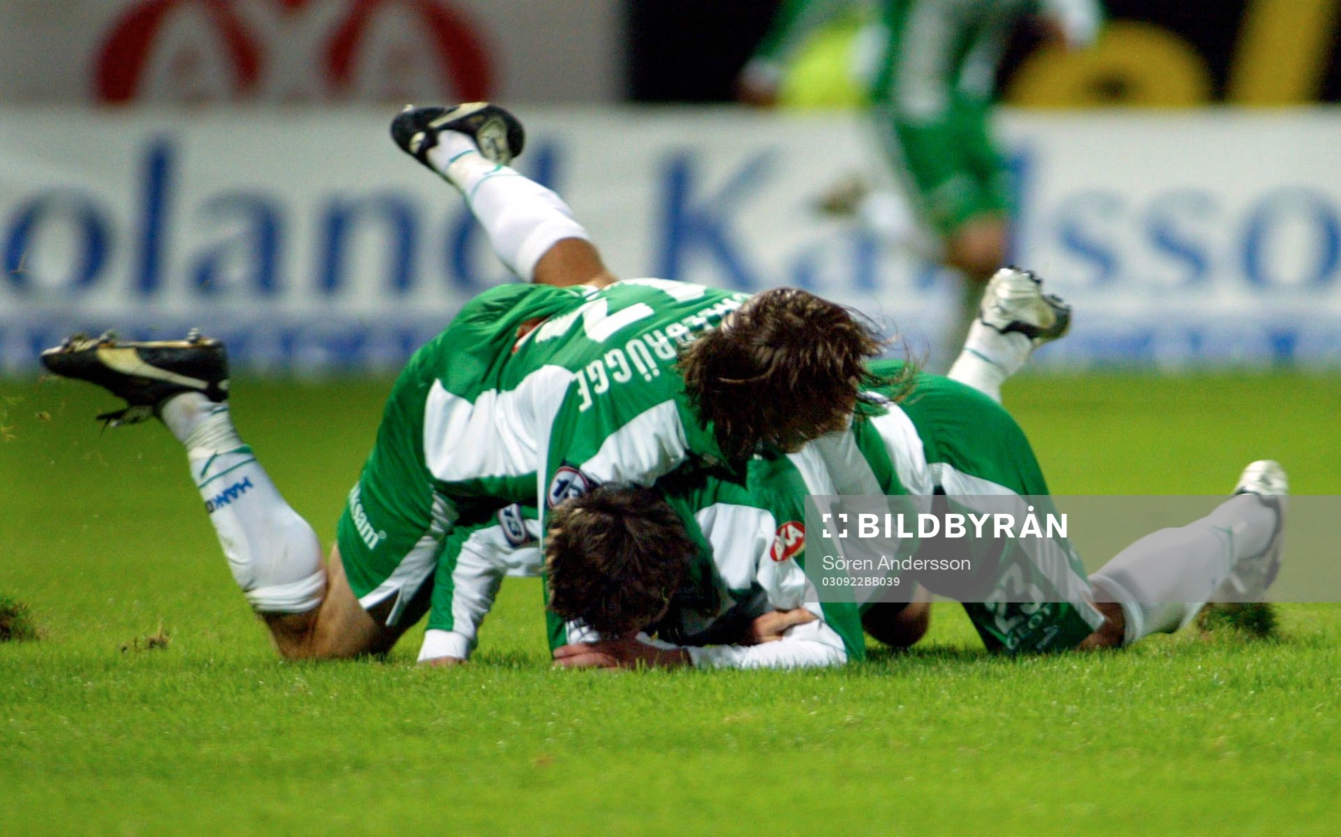  Max von Schlebrügge och Petur Marteinsson, Hammarby jubel.