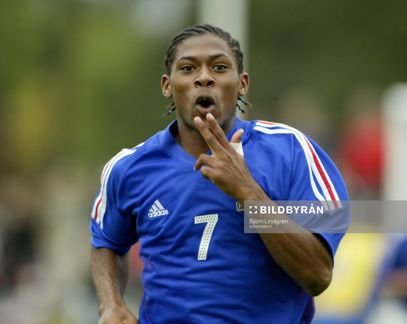 Fotboll, P16, Franck Songoo, Frankrike, jubel