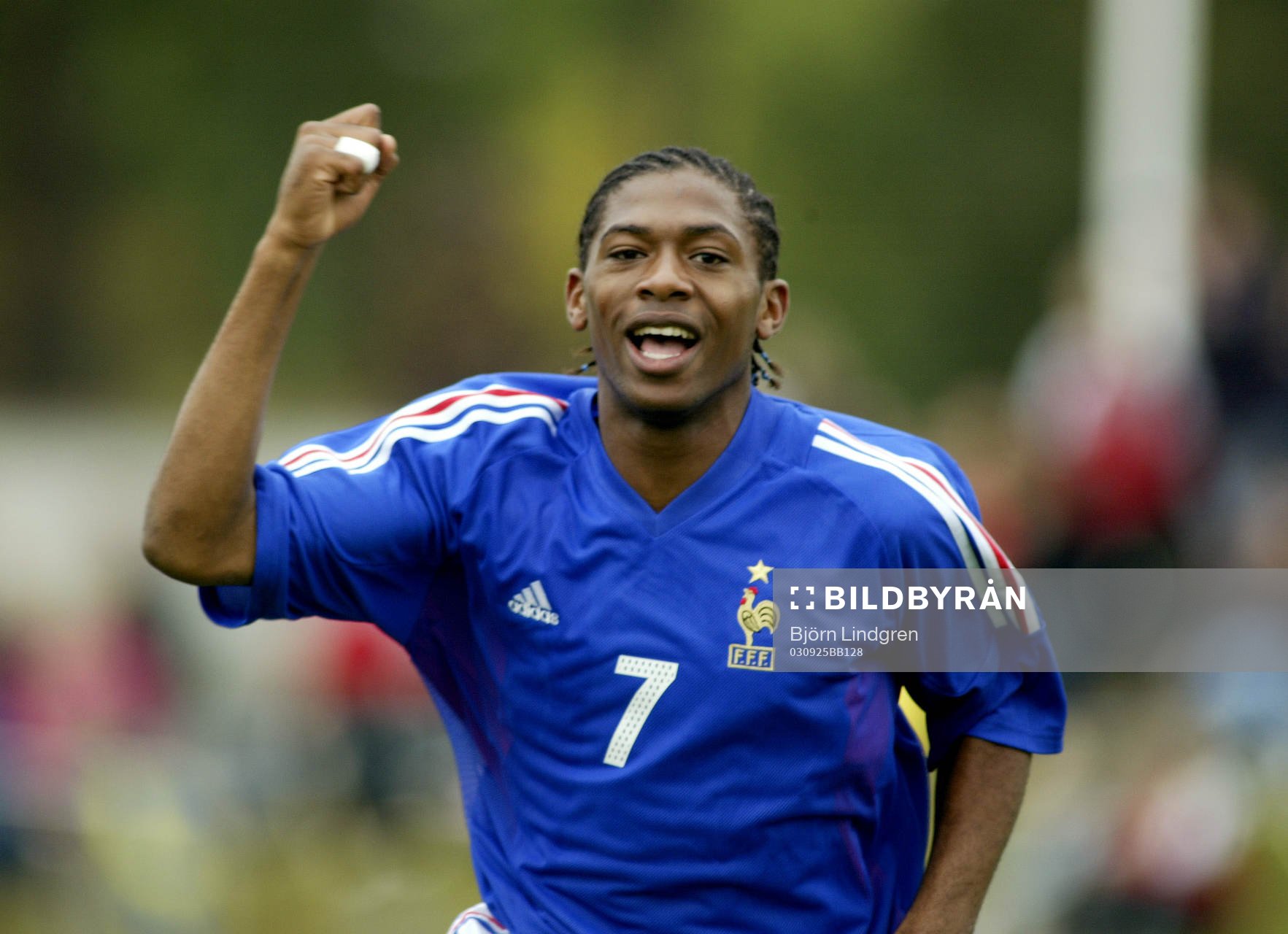 Fotboll, P16, Franck Songoo, Frankrike, jubel