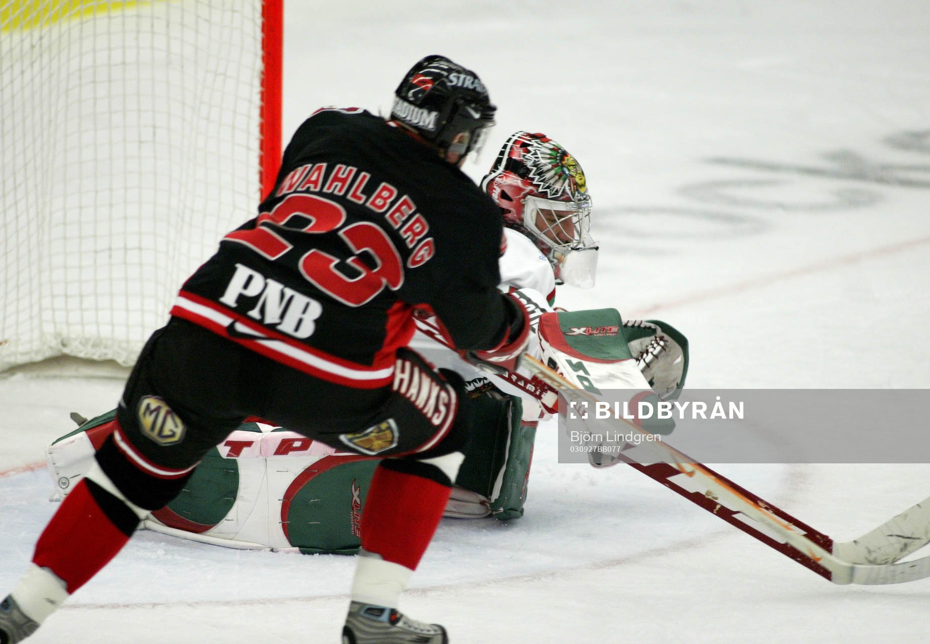Mikael Wahlberg, Malmö och Henrik Lundqvist, Frölunda