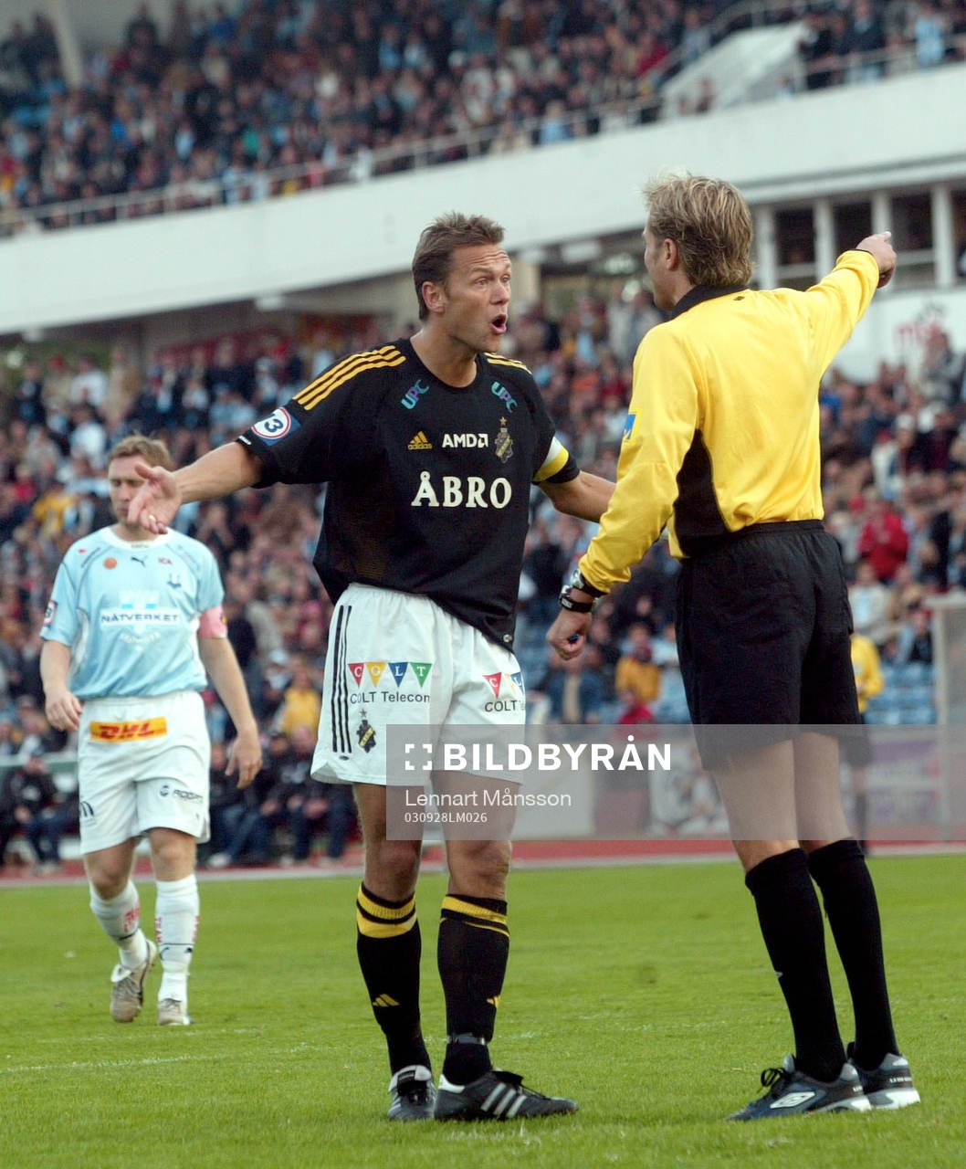 Krister Nordin, AIK, diskussion  med domare