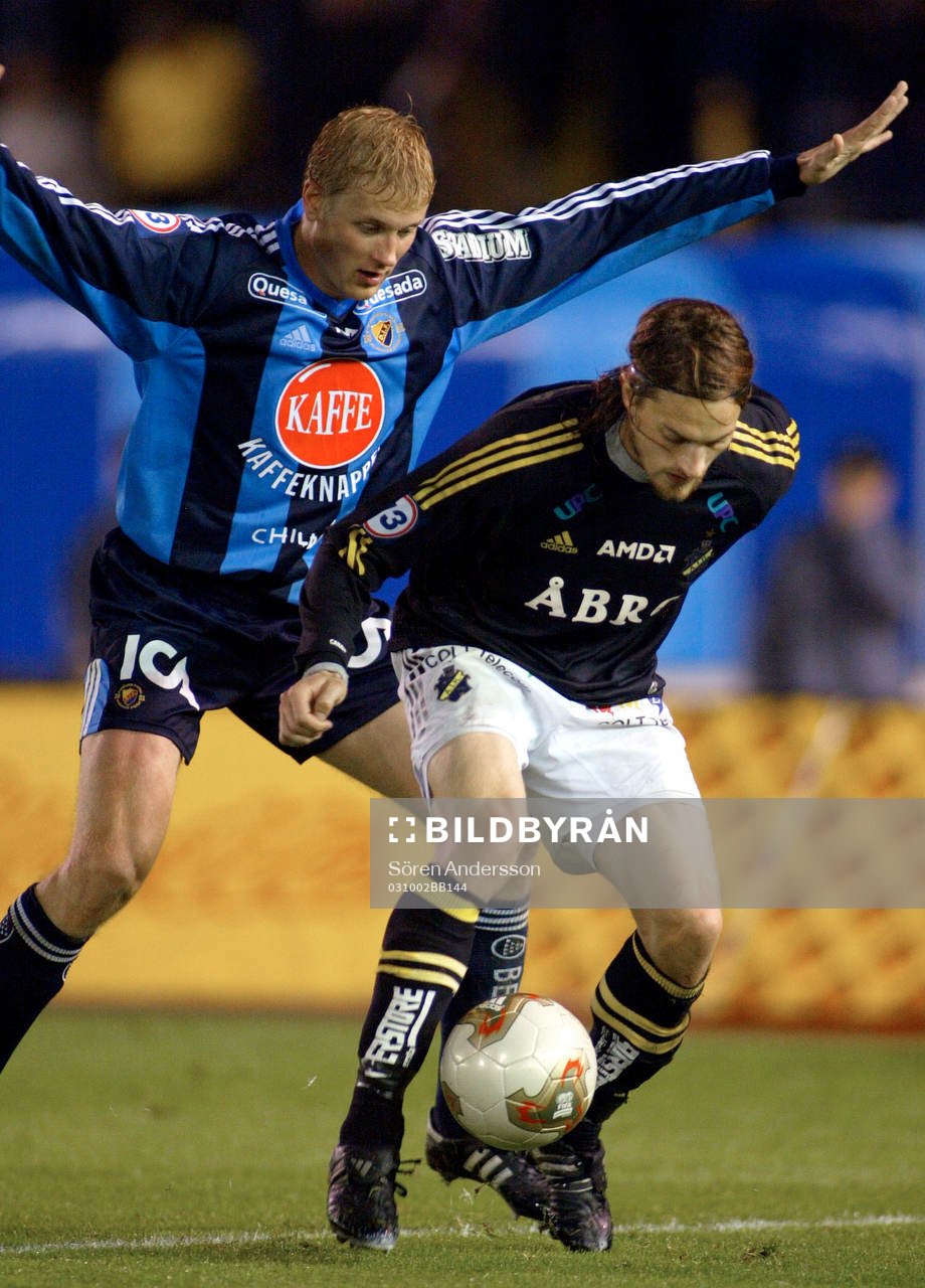  Mats Rubarth, AIK och Toni Kuivasto, Djurgården.