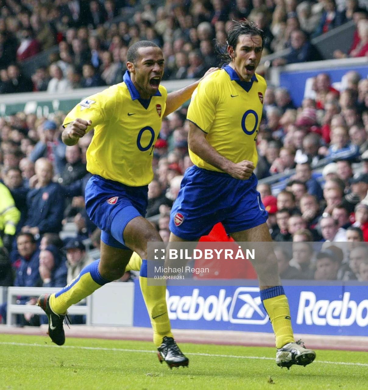 Thierry Henry och Robert Pires, Arsenal jubel