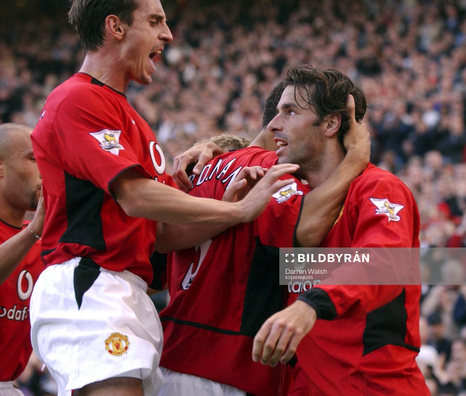  Ruud van Nistelrooy, Manchester United, jubel efter första målet