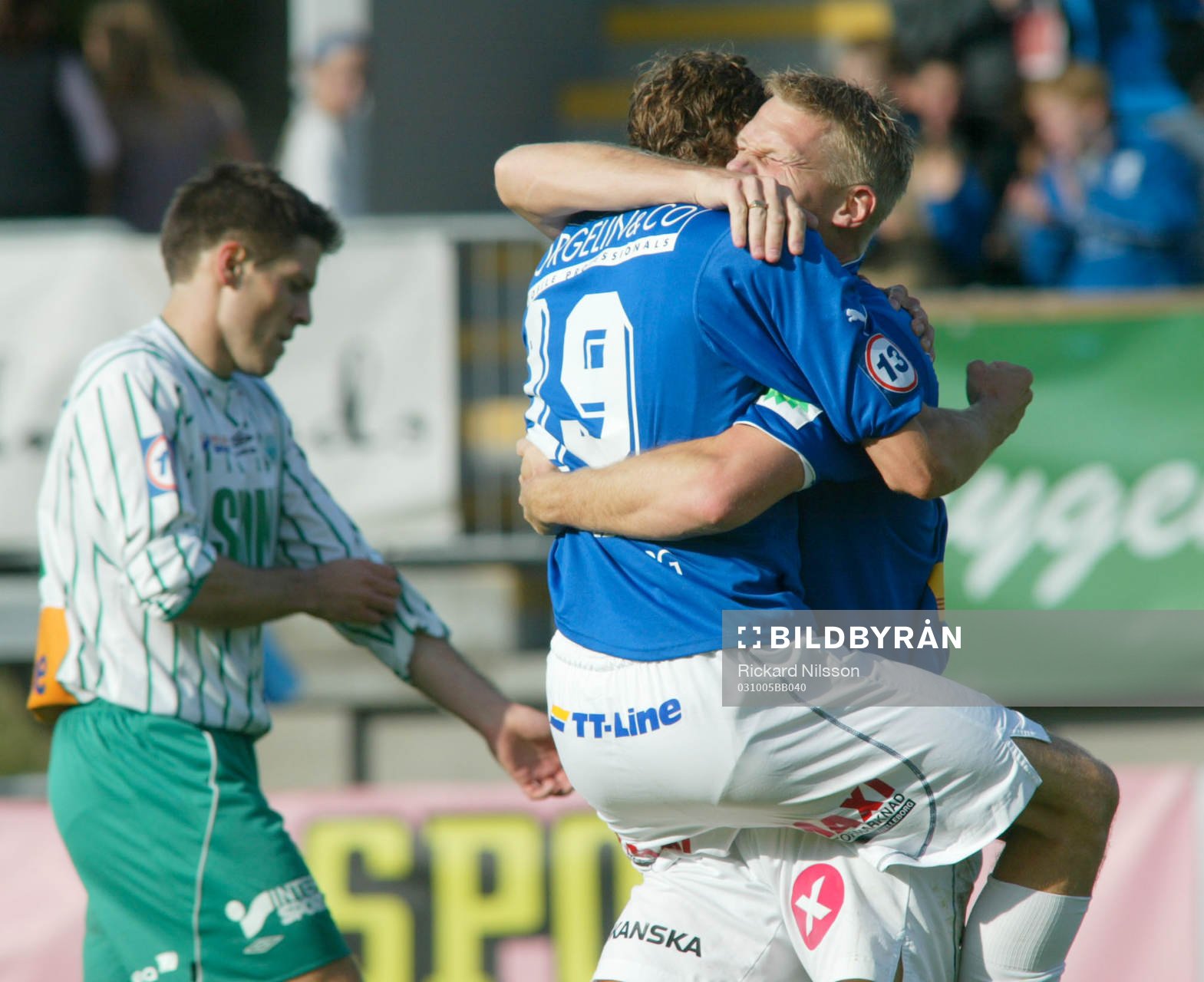 Mats Lilienberg och Patrik Redo, Trelleborg. Jubel