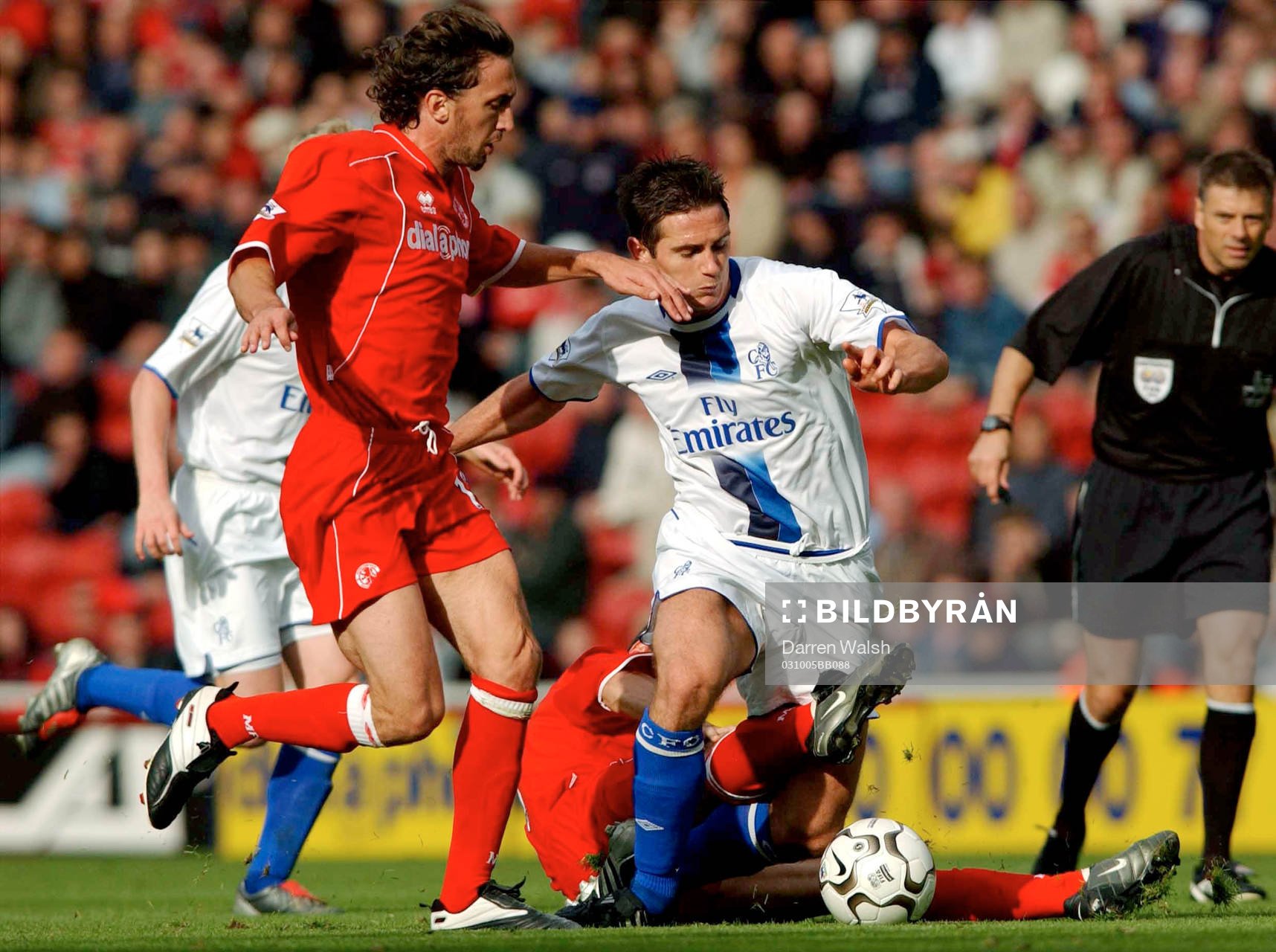 Frank Lampard, Chelsea jagas av  Jonathan Greening,