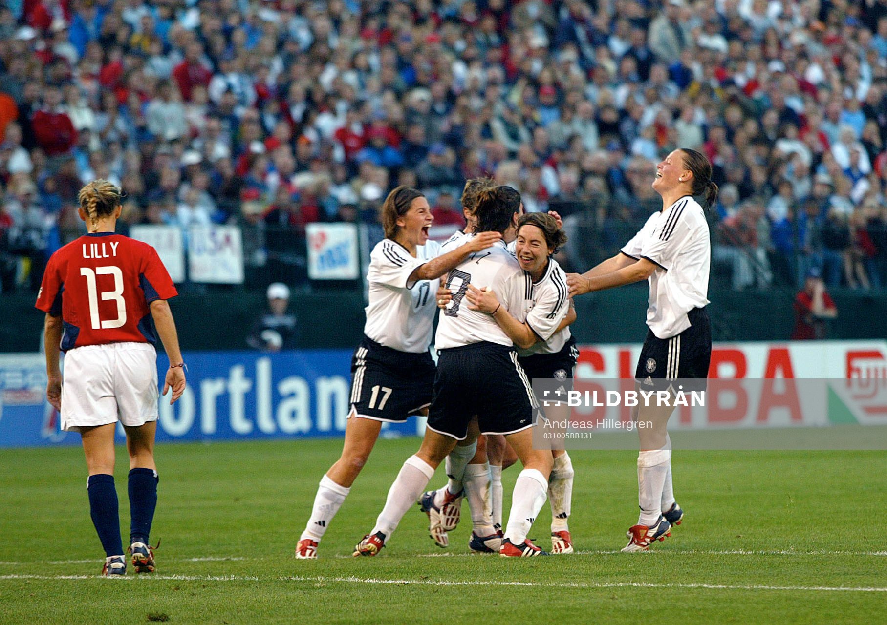  0-2 genom Maren Meinert, Tyskland, jubel.