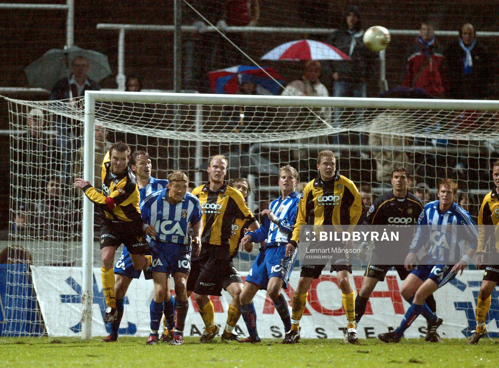 Mur, försvar, mål, frispark