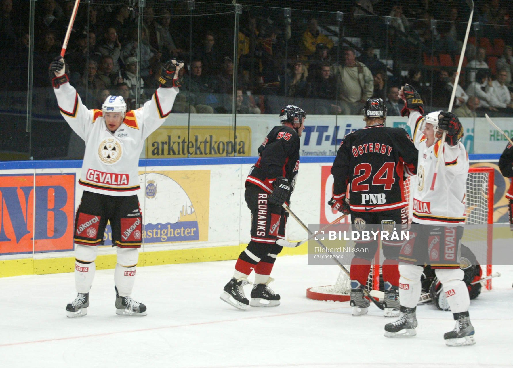 Jubel i Brynäs genom Henrik Malmström och Niklas Anger.