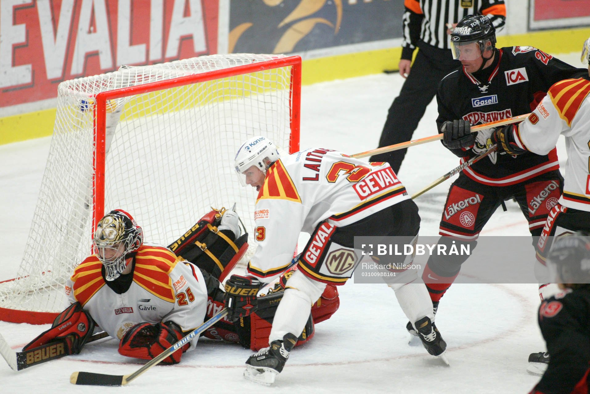 Markus Korhonen, målvakt, Veli-Pekka Laitinen och Niklas