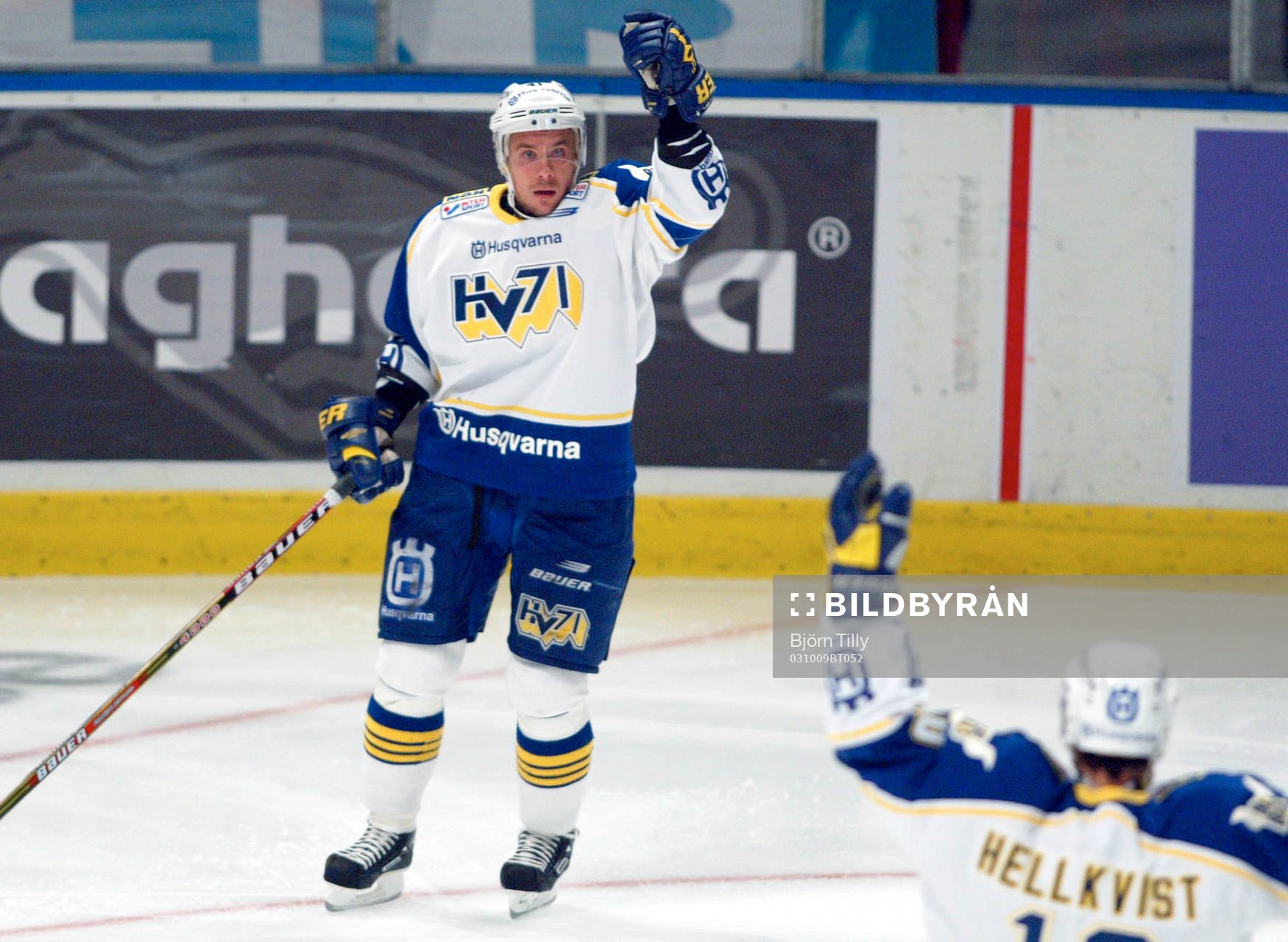 Kalle Sahlstedt, HV 71 kvitterade till 1-1. Jubel