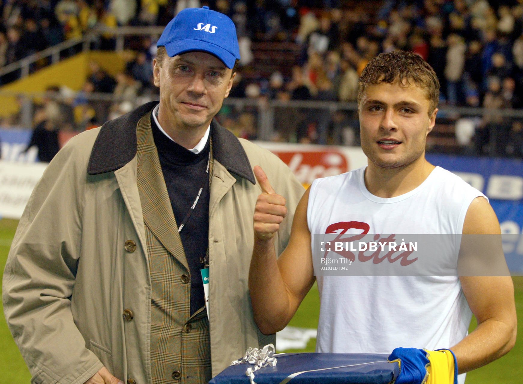 SAS representant och matchens lirare i Lettland