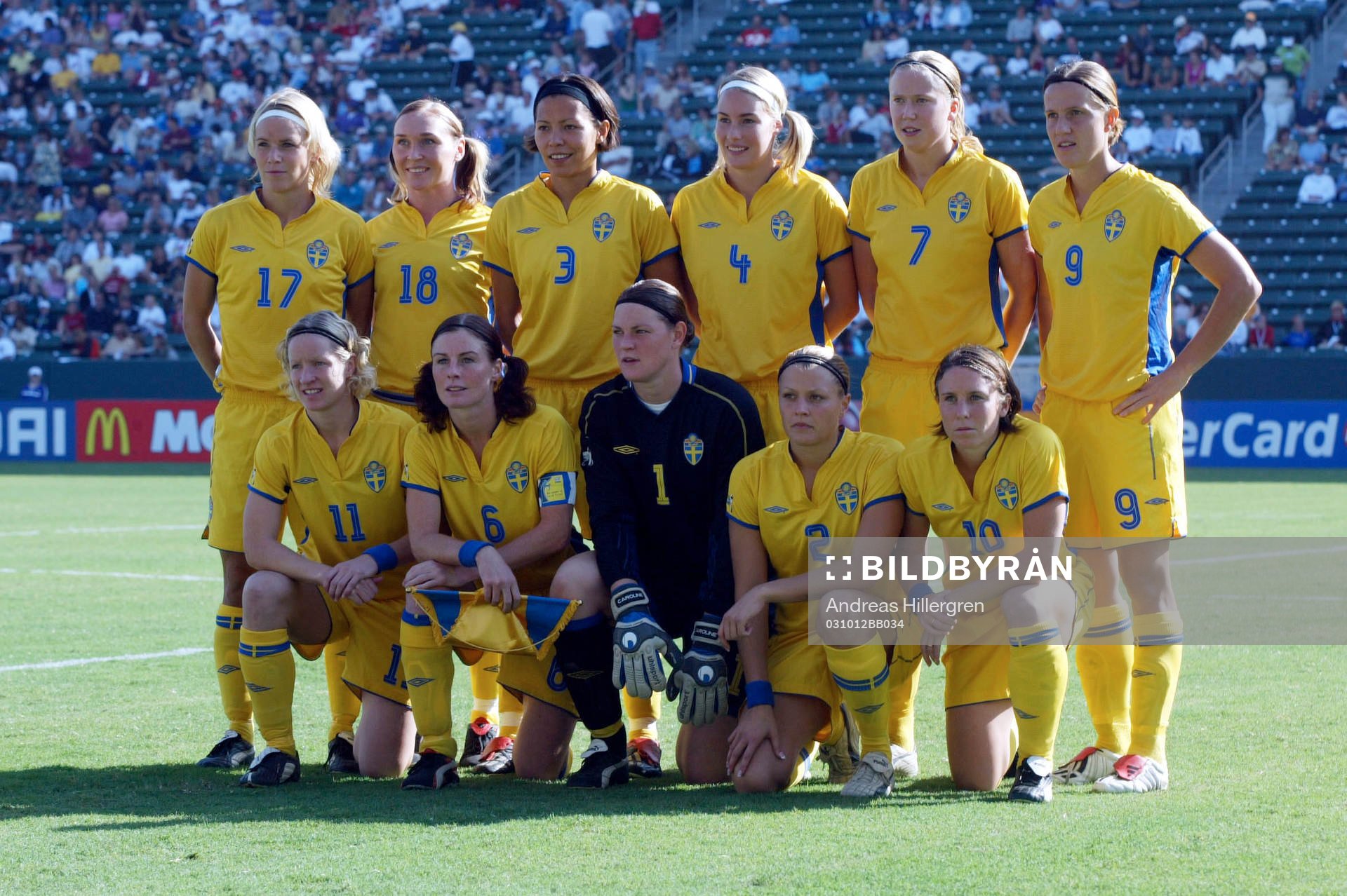 Fotboll, VM, Dam, Final, Sverige, lagbild